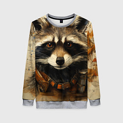 Женский свитшот Енот в стиле диаграмм Давинчи