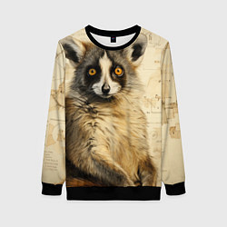 Женский свитшот Лемур в стиле диаграмм Давинчи