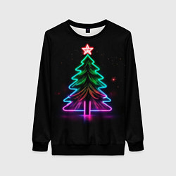 Женский свитшот Неоновая ёлка