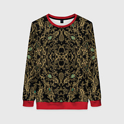 Женский свитшот Славянский этнический орнамент с позолотой