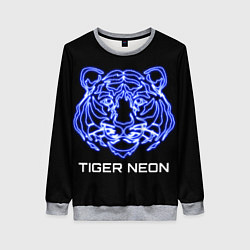 Женский свитшот Tiger neon art