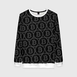 Женский свитшот Биткоин патерн