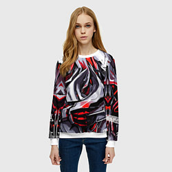 Свитшот женский Стальные черепа, цвет: 3D-белый — фото 2