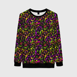 Свитшот женский Color bright pattern, цвет: 3D-черный