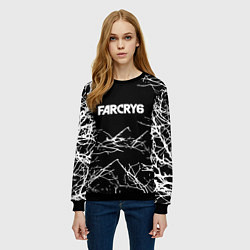 Свитшот женский Farcry ночь деревья гейм, цвет: 3D-черный — фото 2