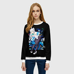 Свитшот женский Фрирен посылает поцелуй, цвет: 3D-белый — фото 2