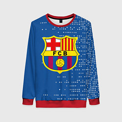 Свитшот женский Футбольный клуб Барселона - логотип крупный, цвет: 3D-красный