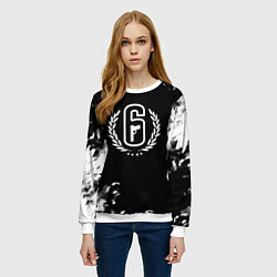 Свитшот женский Rainbow six шутер гейм, цвет: 3D-белый — фото 2