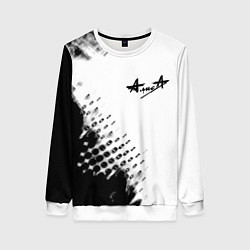 Свитшот женский Алиса краски текстура, цвет: 3D-белый