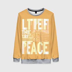 Свитшот женский Let there be peace, цвет: 3D-меланж