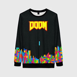 Свитшот женский Doom x tetrix коллабарация, цвет: 3D-черный