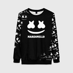 Свитшот женский Marshmello белое лого, цвет: 3D-черный