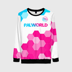 Женский свитшот Palworld neon gradient style посередине