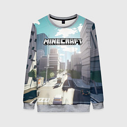 Женский свитшот Minecraft дневной город