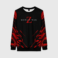 Женский свитшот World war z текстура геометрия