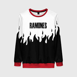 Свитшот женский Ramones fire black rock, цвет: 3D-красный