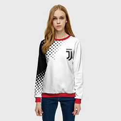 Свитшот женский Juventus sport black geometry, цвет: 3D-красный — фото 2