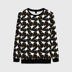 Свитшот женский Злой гусь с ножом, цвет: 3D-черный