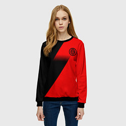 Свитшот женский Inter geometry red sport, цвет: 3D-черный — фото 2