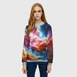 Свитшот женский The cosmic nebula, цвет: 3D-меланж — фото 2