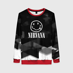 Женский свитшот Nirvana текстура рок