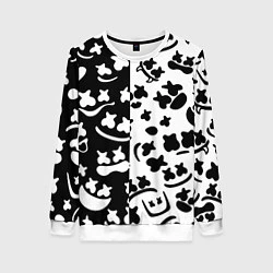 Свитшот женский Marshmello music pattern, цвет: 3D-белый