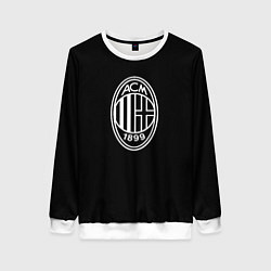 Женский свитшот Milan fc белое лого