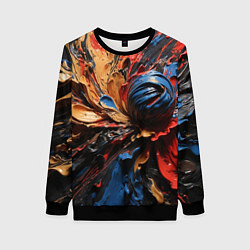 Женский свитшот Красные красочные брызги