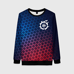 Свитшот женский Final Fantasy неоновые соты, цвет: 3D-черный