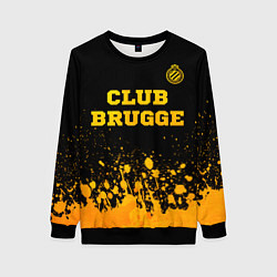 Женский свитшот Club Brugge - gold gradient посередине