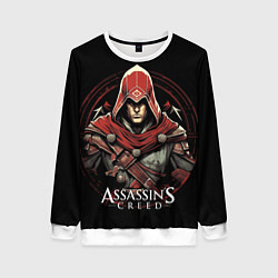 Женский свитшот Assassins creed в красном капюшоне