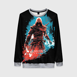 Женский свитшот Assassins creed фон абстрактный