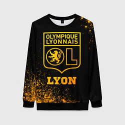 Свитшот женский Lyon - gold gradient, цвет: 3D-черный