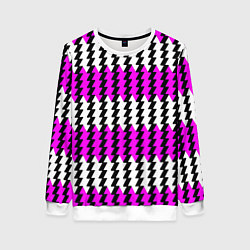 Женский свитшот Вертикальные бело-розовые полосы