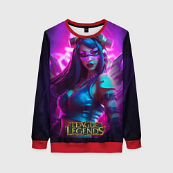 Свитшот женский League Of Legends Akali Kda, цвет: 3D-красный