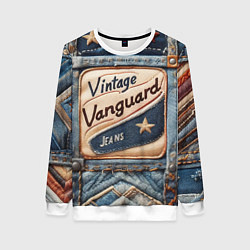 Женский свитшот Vintage vanguard jeans - patchwork