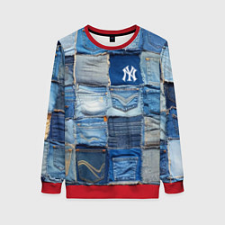 Женский свитшот Patchwork - New York yankees baseball team