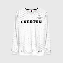 Свитшот женский Everton sport на светлом фоне посередине, цвет: 3D-белый