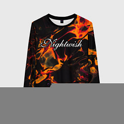 Свитшот женский Nightwish red lava, цвет: 3D-черный