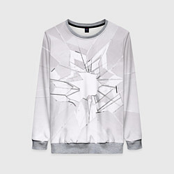 Женский свитшот Белое разбитое стекло