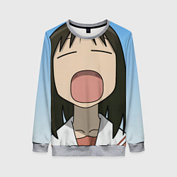 Свитшот женский Azumanga Daioh Аюму Касуга зевает, цвет: 3D-меланж