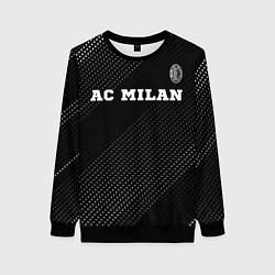 Свитшот женский AC Milan sport на темном фоне посередине, цвет: 3D-черный