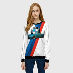 Свитшот женский Немецкий родстер BMW, цвет: 3D-черный — фото 2