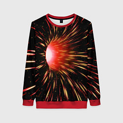 Женский свитшот Червоточина - огненные лучи