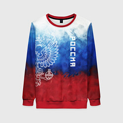 Женский свитшот Герб России и флаг