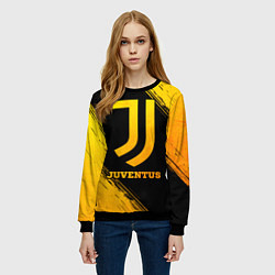 Свитшот женский Juventus - gold gradient, цвет: 3D-черный — фото 2