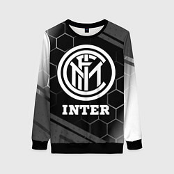 Свитшот женский Inter sport на темном фоне, цвет: 3D-черный