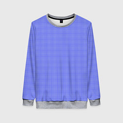 Женский свитшот Умеренный аспидно-синий клетчатый