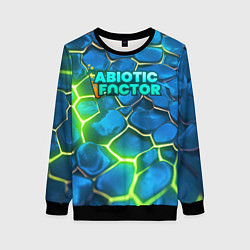 Женский свитшот Abiotic Factor logo bright neon