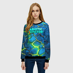 Свитшот женский Abiotic Factor logo bright neon, цвет: 3D-черный — фото 2